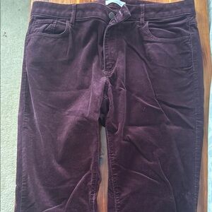 Women’s Purple straight leg corduroy pants